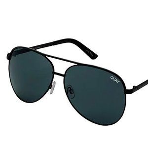 Quay Australia Vivienne Aviator Sunglasses Black